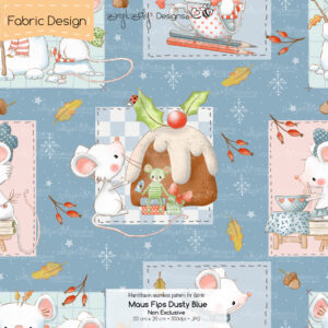 Stoffdesign Maus Fips Weihnachten • Dusty Blue • Non Exclusive [Digital]