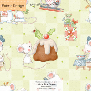 Stoffdesign Maus Fips Weihnachten • Green • Non Exclusive [Digital]