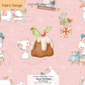 Stoffdesign Maus Fips Weihnachten • Rose • Non Exclusive [Digital]