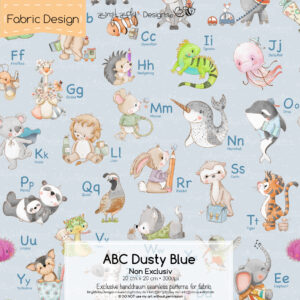 Stoffdesign ABC Englisch • DustyBlue • Non Exclusiv [Digital]