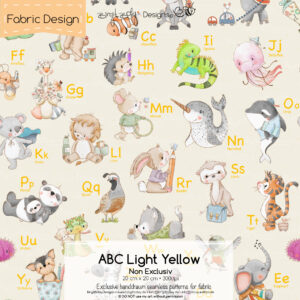 Stoffdesign ABC Englisch • Light Yellow • Non Exclusiv [Digital]