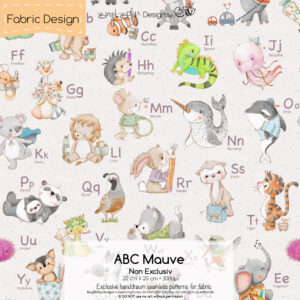 Stoffdesign ABC Englisch • Mauve • Non Exclusiv [Digital]