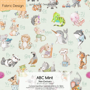 Stoffdesign ABC Englisch • Mint • Non Exclusiv [Digital]