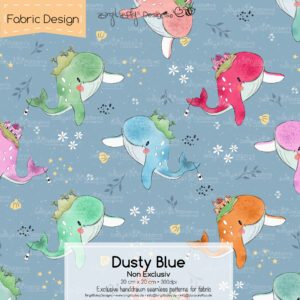 Stoffdesign Wally • Dusty Blue • Non Exclusiv [Digital]