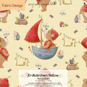 Stoffdesign Erdbärchen • Yellow • Non Exclusiv [Digital]