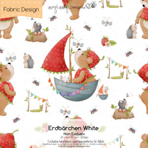 Stoffdesign Erdbärchen • White • Non Exclusiv [Digital]