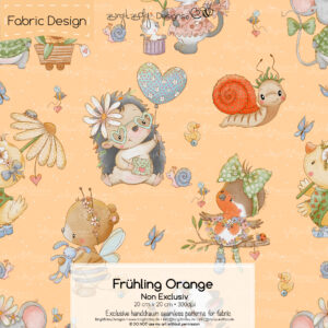 Stoffdesign Frühling • Orange • Non Exclusiv [Digital]