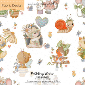Stoffdesign Frühling • White • Non Exclusiv [Digital]