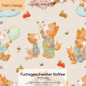Stoffdesign Fuchsgeschwister • Koffee • Non Exclusiv [Digital]