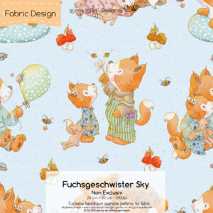 Stoffdesign Fuchsgeschwister • Sky • Non Exclusiv [Digital]