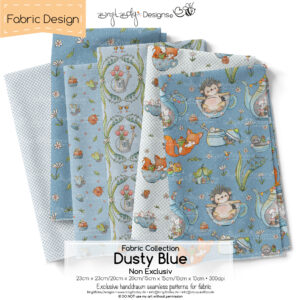 Stoffdesign Garden Picnic Day  • Dusty Blue • Non Exclusiv [Digital]