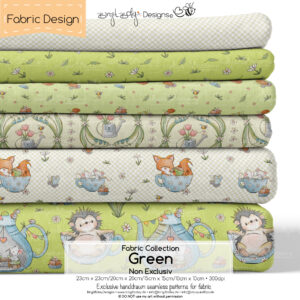Stoffdesign Garden Picnic Day  Collection • Green • Non Exclusiv [Digital]