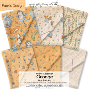 Stoffdesign Garden Picnic Day  Collection • Orange • Non Exclusiv [Digital]