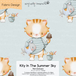 Stoffdesign Kity In The Summer • Sky • Non Exclusiv [Digital]