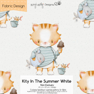 Stoffdesign Kity In The Summer • White • Non Exclusiv [Digital]