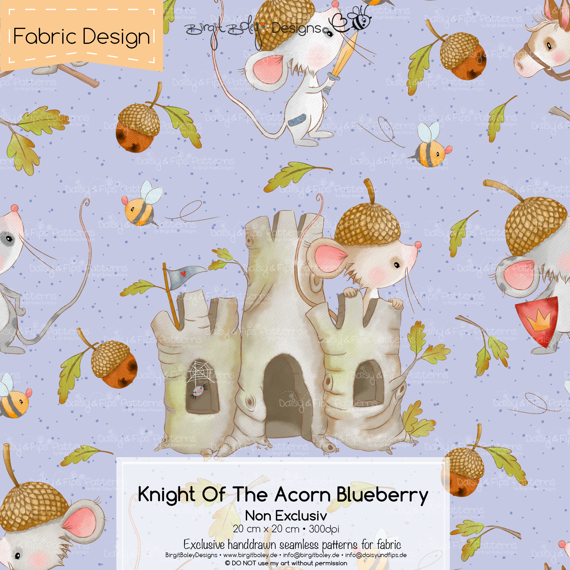 Stoffdesign Knight Of The Acorn • Blueberry • Non Exclusiv [Digital]