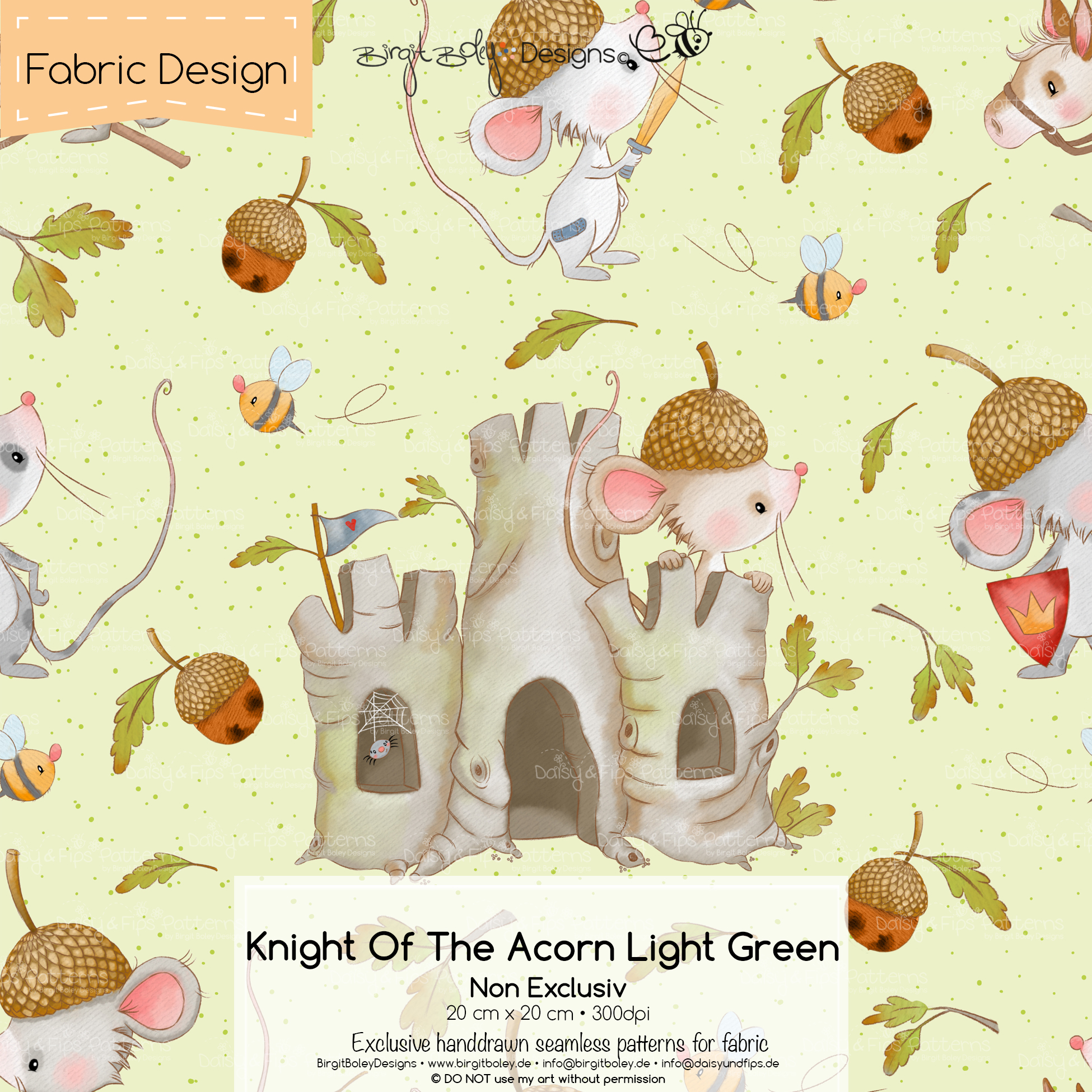 Stoffdesign Knight Of The Acorn • Light Green • Non Exclusiv [Digital]