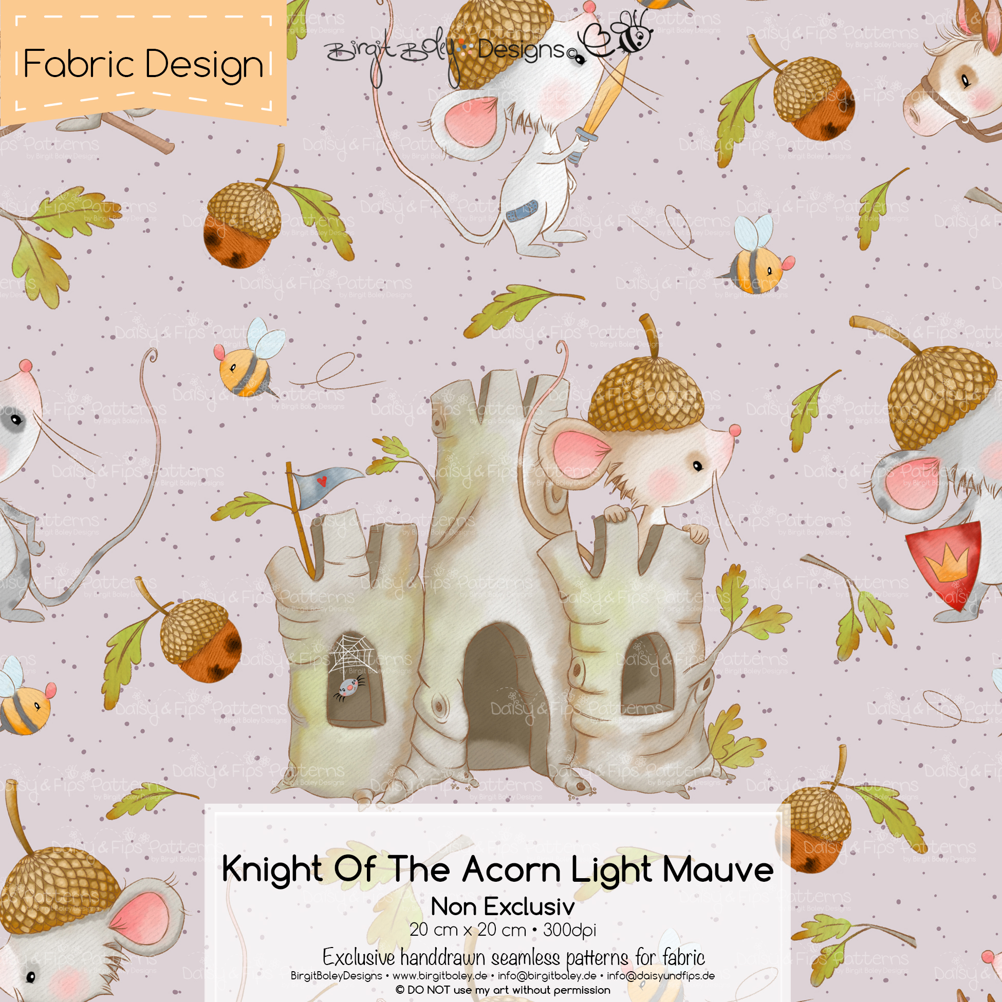 Stoffdesign Knight Of The Acorn • Light Mauve • Non Exclusiv [Digital]