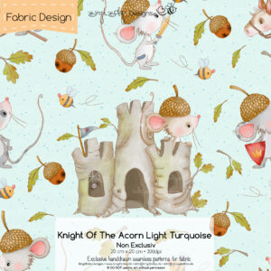 Stoffdesign Knight Of The Acorn • Light Turquoise • Non Exclusiv [Digital]