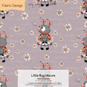 Stoffdesign Little Bug • Mauve • Non Exclusiv [Digital]
