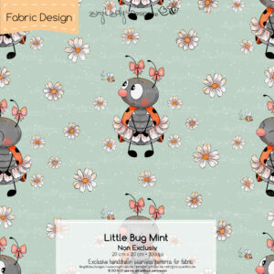 Stoffdesign Little Bug • Mint • Non Exclusiv [Digital]