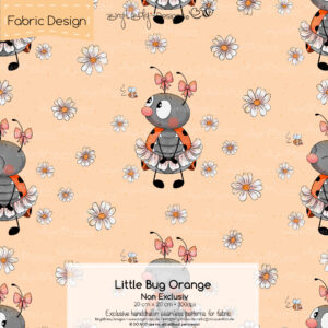 Stoffdesign Little Bug • Orange • Non Exclusiv [Digital]