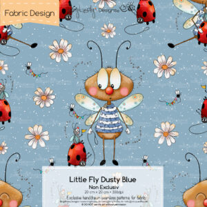Stoffdesign Little Fly • Dusty Blue • Non Exclusiv [Digital]