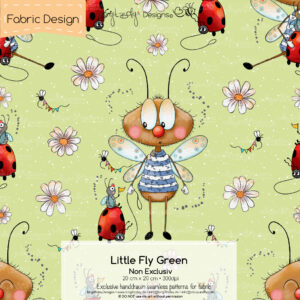 Stoffdesign Little Fly • Green • Non Exclusiv [Digital]