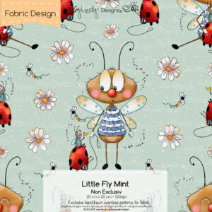 Stoffdesign Little Fly • Mint • Non Exclusiv [Digital]