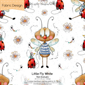 Stoffdesign Little Fly • White • Non Exclusiv [Digital]