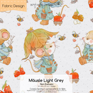 Stoffdesign Mäusle • Light Grey • Non Exclusiv [Digital]