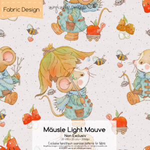 Stoffdesign Mäusle • Light Mauve • Non Exclusiv [Digital]