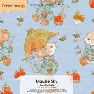 Stoffdesign Mäusle • Sky • Non Exclusiv [Digital]