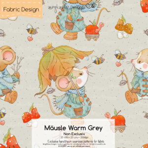 Stoffdesign Mäusle • Warm Grey • Non Exclusiv [Digital]