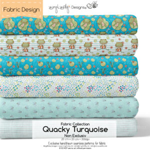 Stoffdesign Quacky  Collection • Turquoise • Non Exclusiv [Digital]