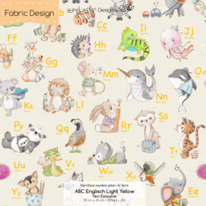 Stoffdesign ABC Englisch • Light Yellow • Non Exclusive [Digital]