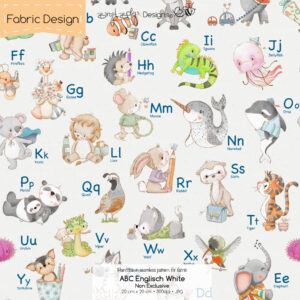 Stoffdesign ABC Englisch • White • Non Exclusive [Digital]