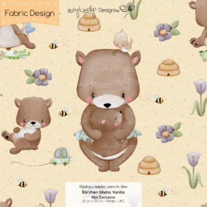 Stoffdesign Bärchen Mama • Vanilla • Non Exclusive [Digital]