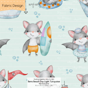 Stoffdesign Bens Beach Day • Light Turquoise • Non Exclusive [Digital]