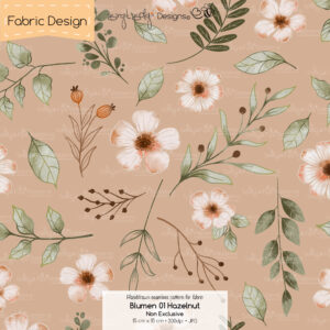 Stoffdesign Blumen 01 • Hazelnut • Non Exclusive [Digital]