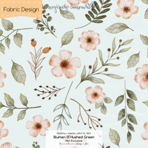 Stoffdesign Blumen 01 • Hushed Green • Non Exclusive [Digital]