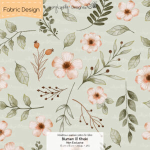 Stoffdesign Blumen 01 • Khaki • Non Exclusive [Digital]