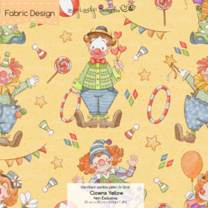 Stoffdesign Clowns • Yellow • Non Exclusive [Digital]
