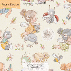 Stoffdesign Garten Feen • Light Yellow • Non Exclusive [Digital]