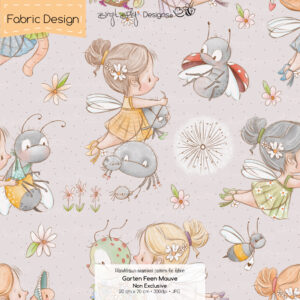 Stoffdesign Garten Feen • Mauve • Non Exclusive [Digital]